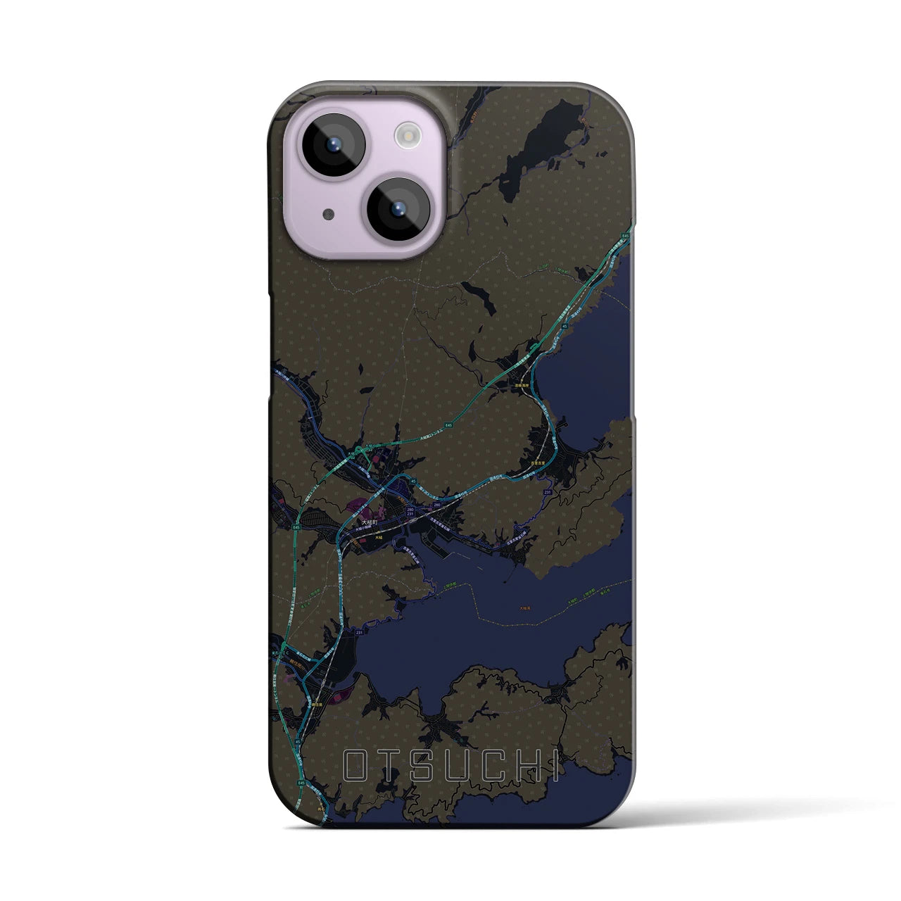 【大槌(岩手県)】地図柄iPhoneケース(バックカバータイプ)