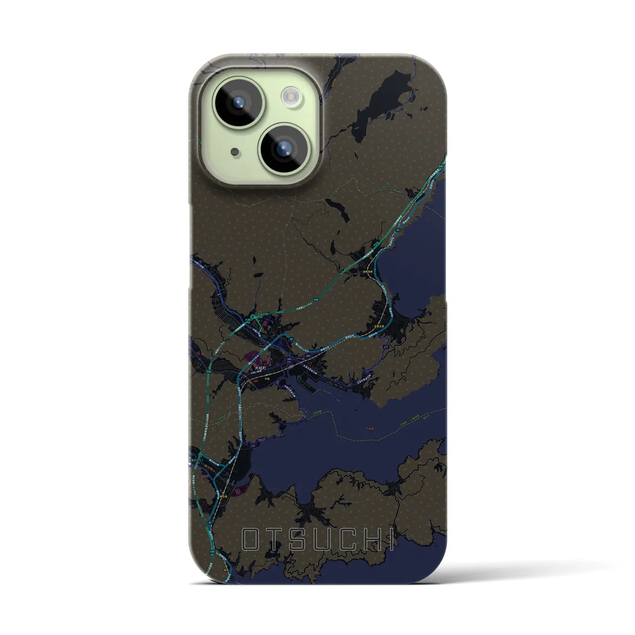 【大槌(岩手県)】地図柄iPhoneケース(バックカバータイプ)