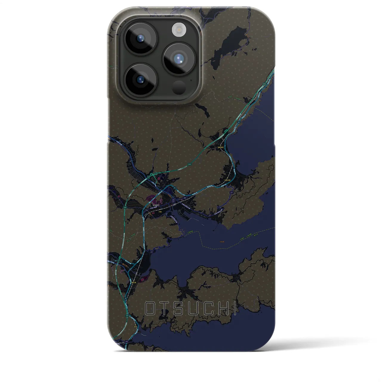 【大槌(岩手県)】地図柄iPhoneケース(バックカバータイプ)