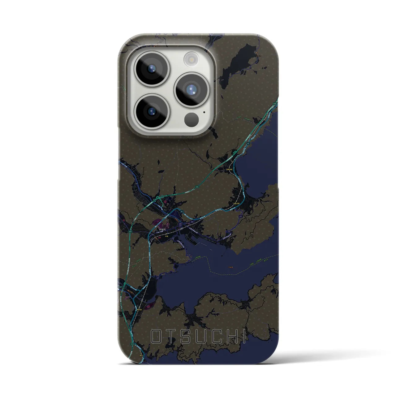 【大槌(岩手県)】地図柄iPhoneケース(バックカバータイプ)