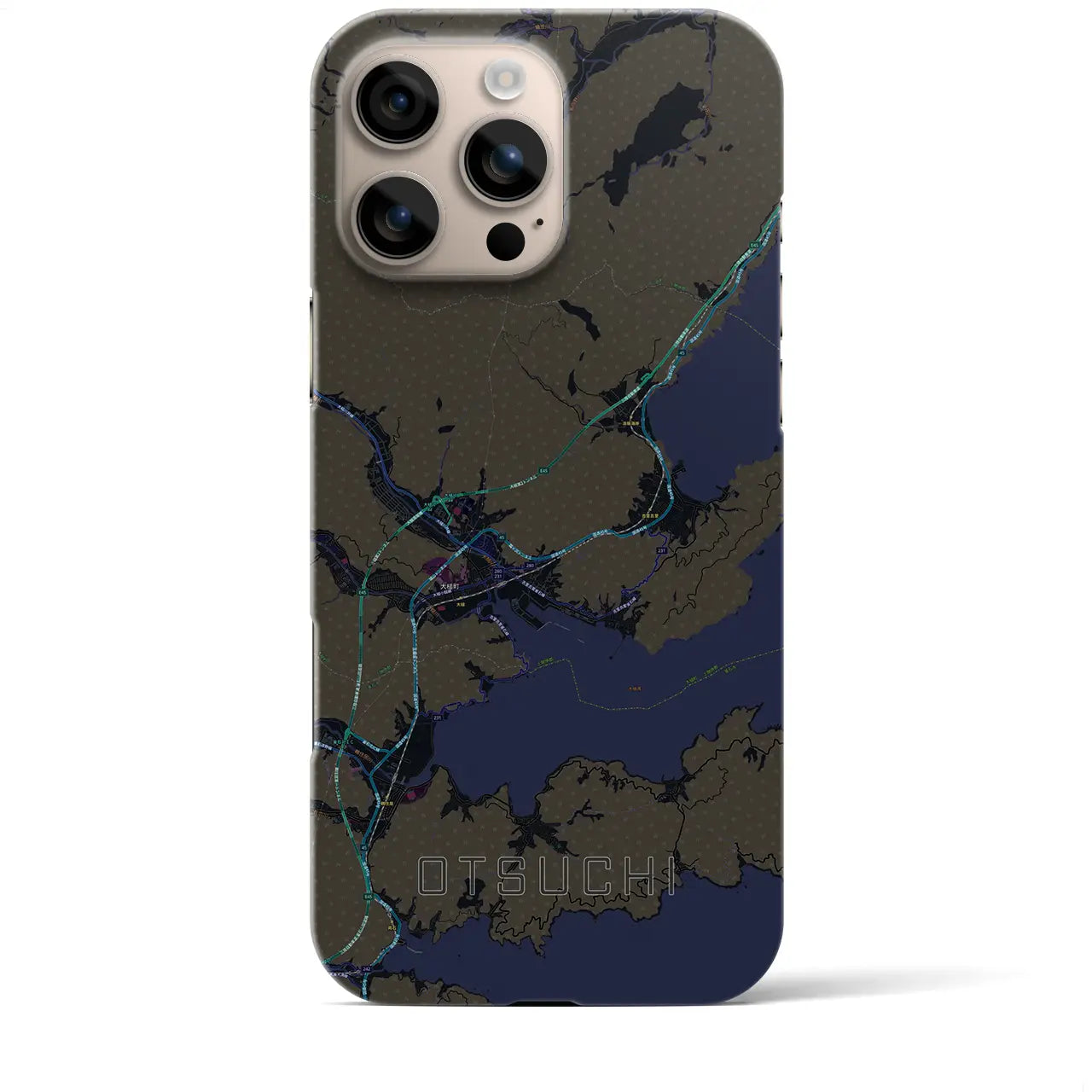 【大槌(岩手県)】地図柄iPhoneケース(バックカバータイプ)