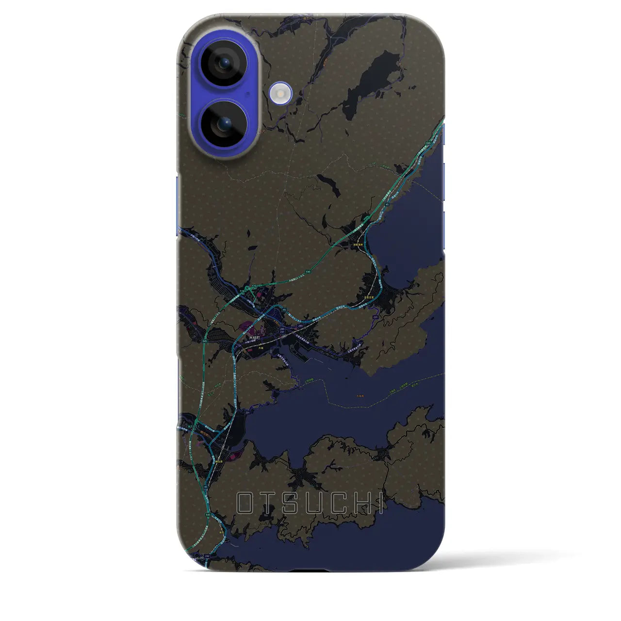 【大槌(岩手県)】地図柄iPhoneケース(バックカバータイプ)