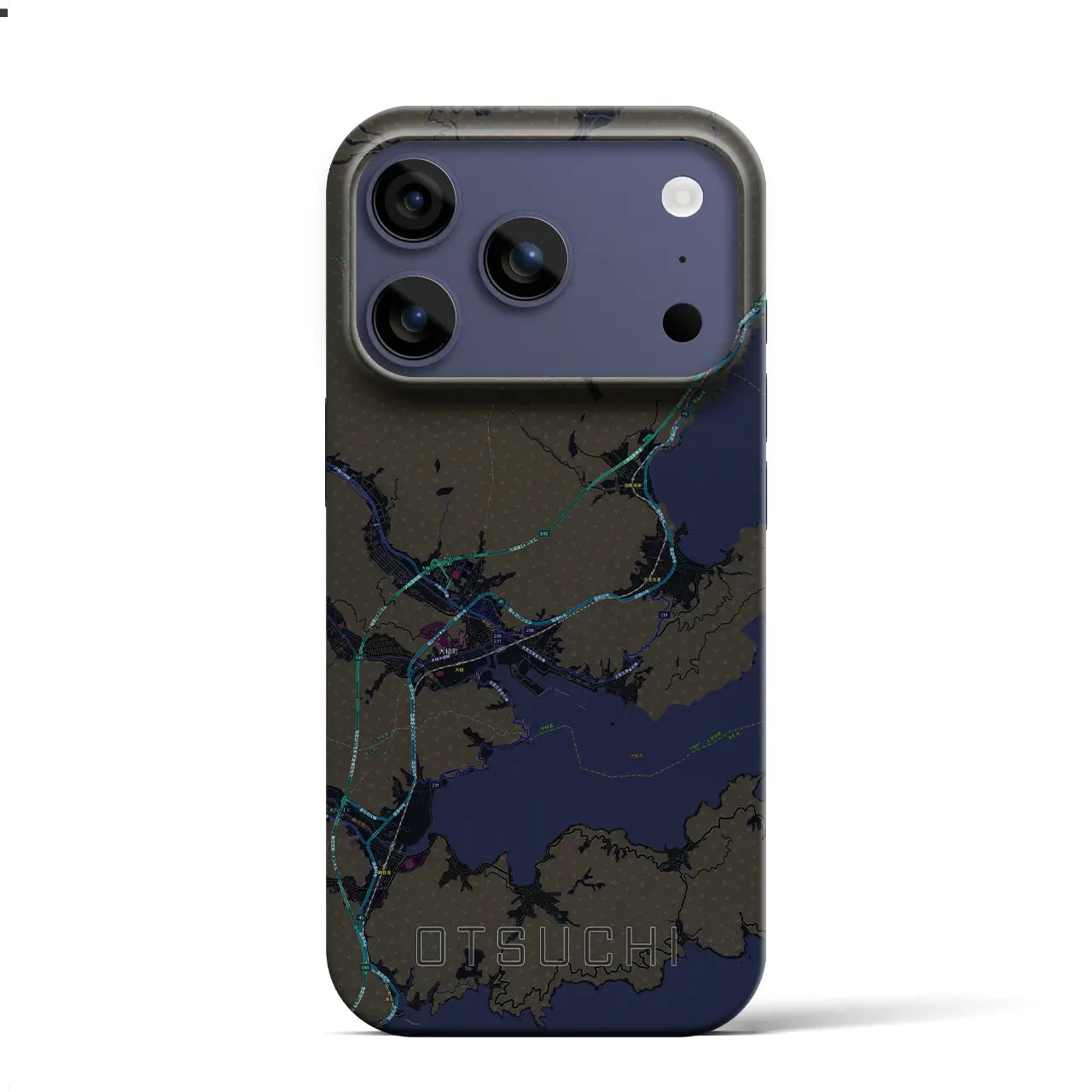 【大槌(岩手県)】地図柄iPhoneケース(バックカバータイプ)