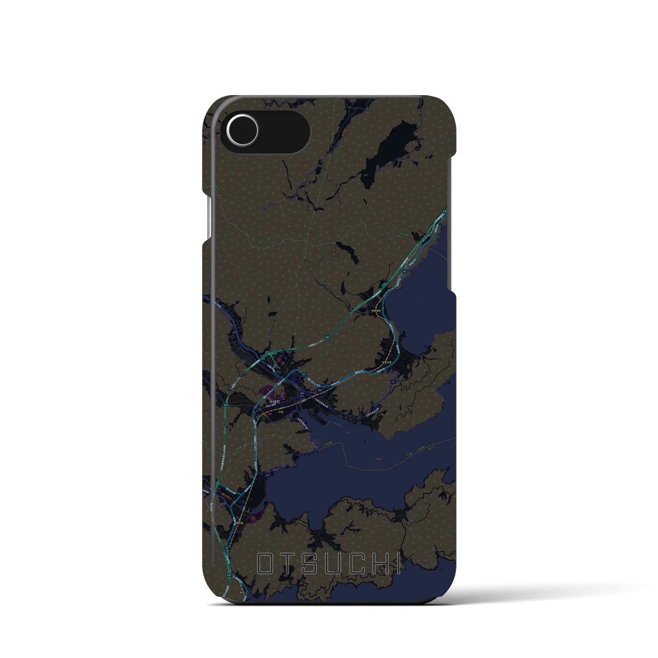 【大槌(岩手県)】地図柄iPhoneケース(バックカバータイプ)