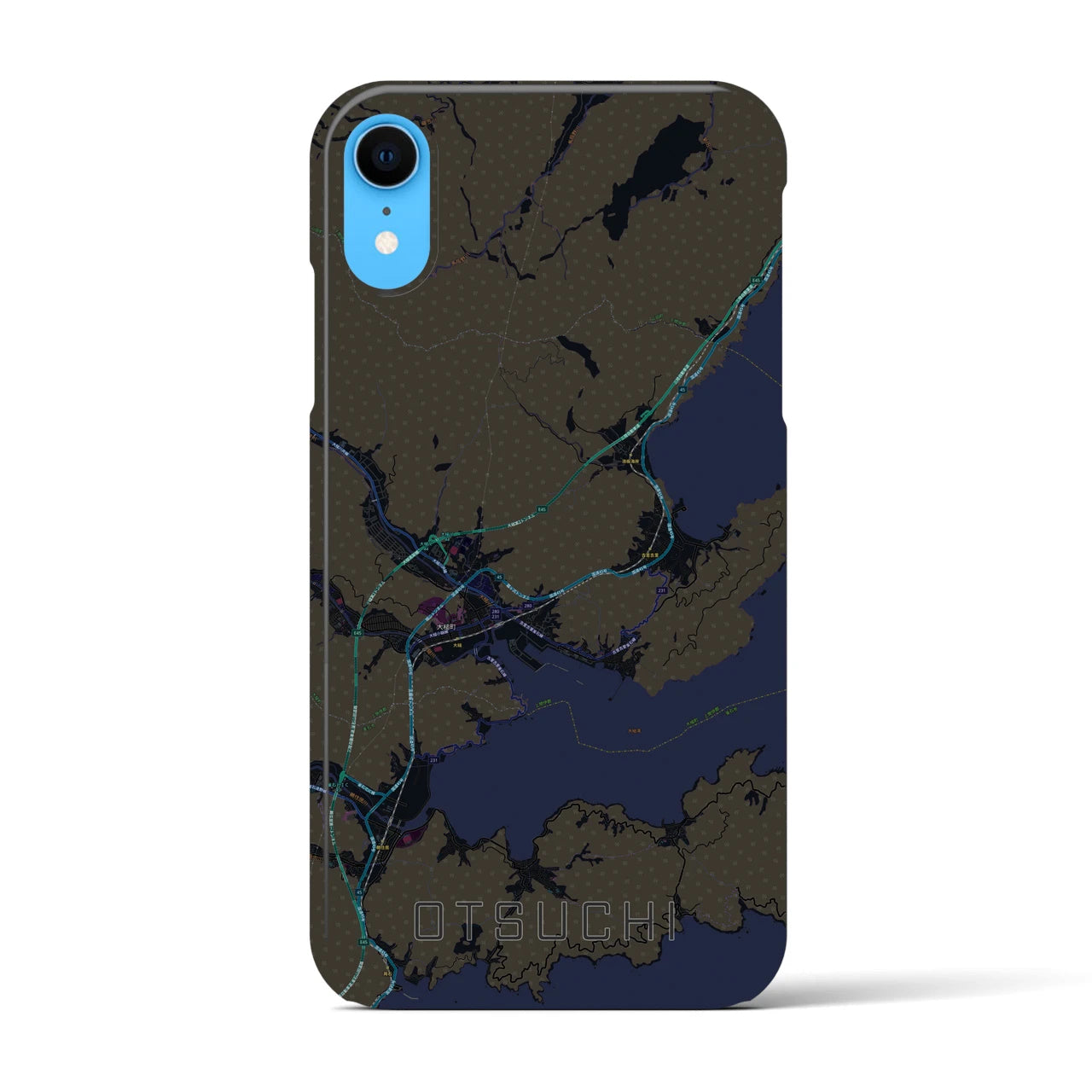 【大槌(岩手県)】地図柄iPhoneケース(バックカバータイプ)