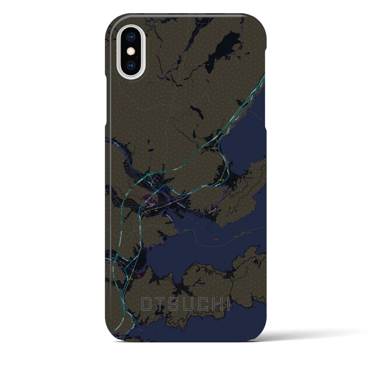 【大槌(岩手県)】地図柄iPhoneケース(バックカバータイプ)