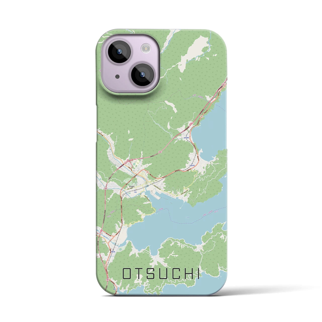 【大槌(岩手県)】地図柄iPhoneケース(バックカバータイプ)