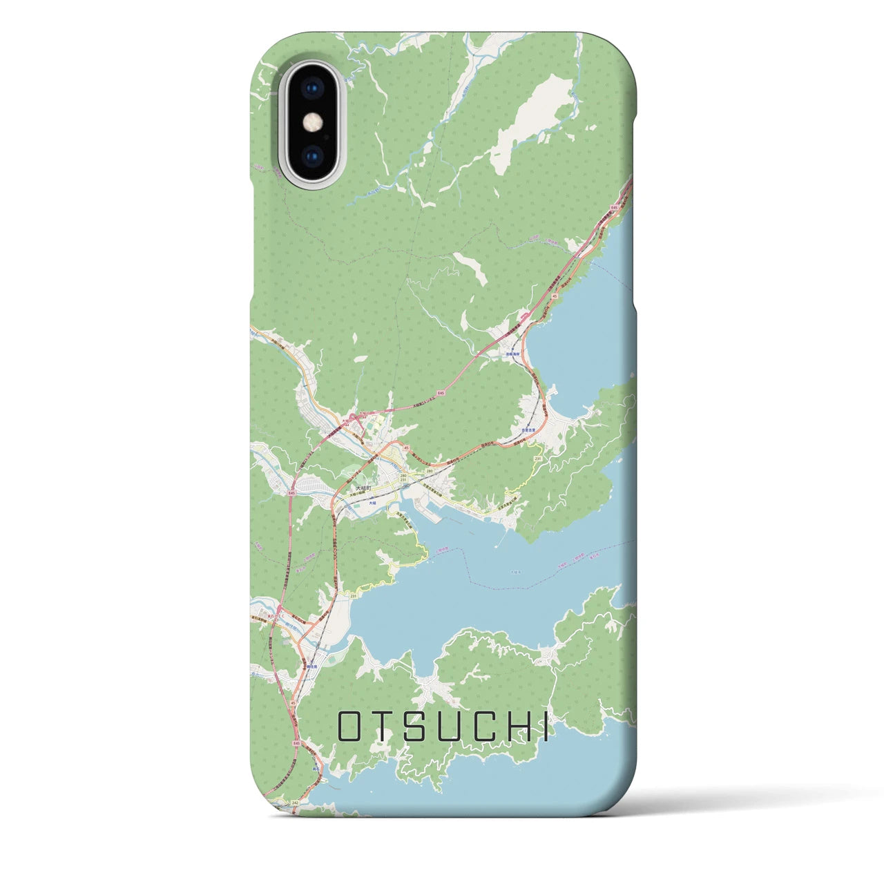 【大槌(岩手県)】地図柄iPhoneケース(バックカバータイプ)