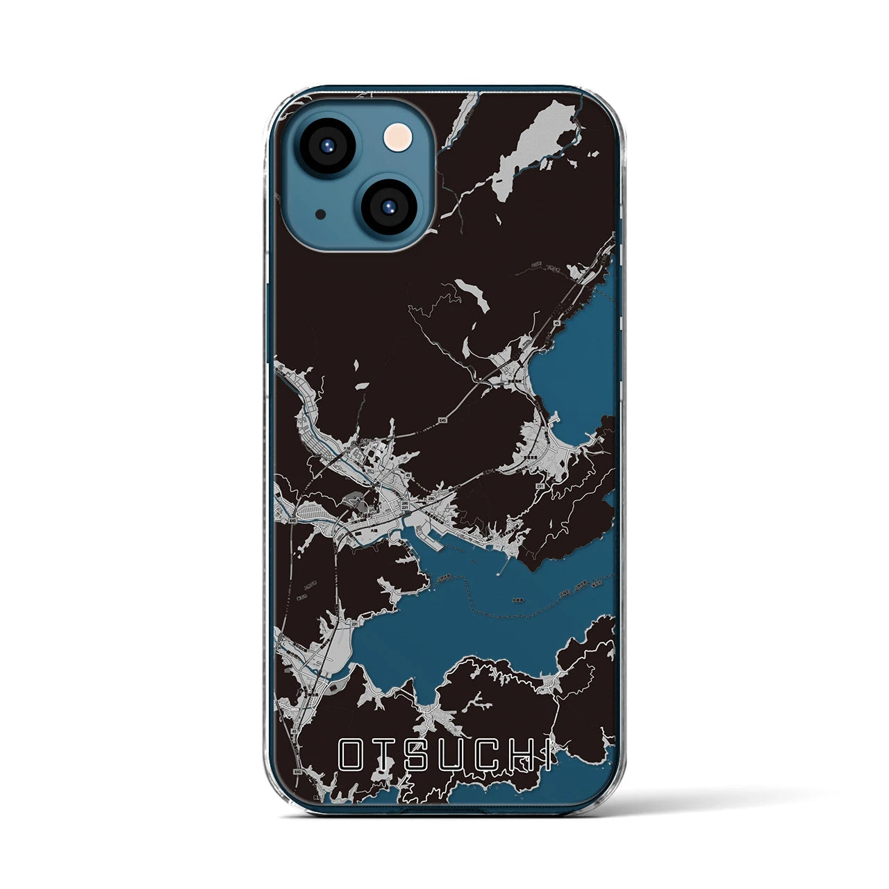 【大槌(岩手県)】地図柄iPhoneケース(クリアタイプ)