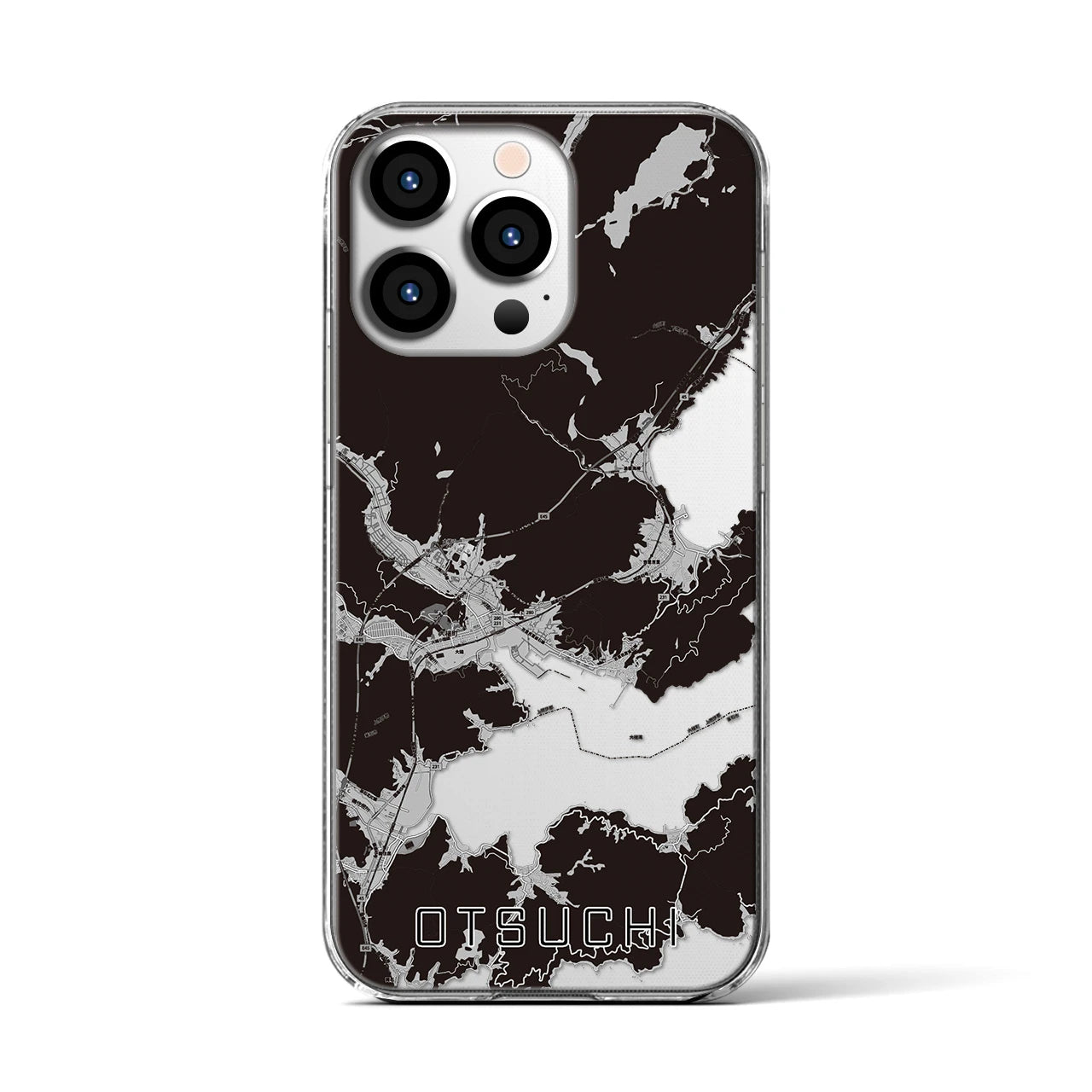 【大槌(岩手県)】地図柄iPhoneケース(クリアタイプ)