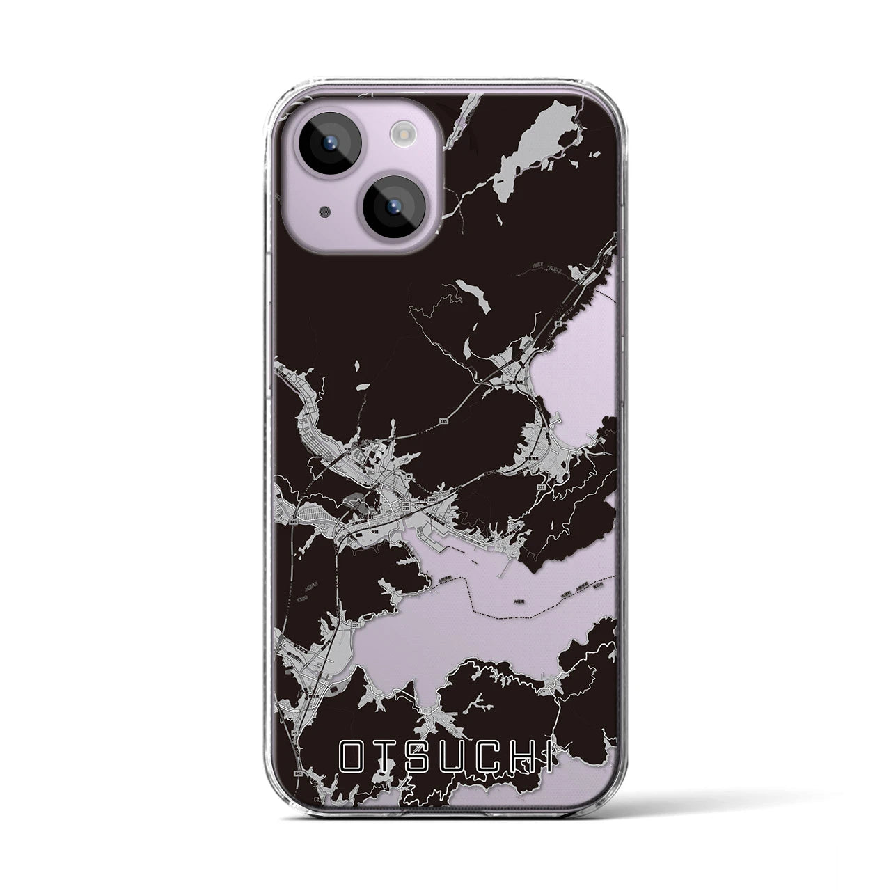 【大槌(岩手県)】地図柄iPhoneケース(クリアタイプ)