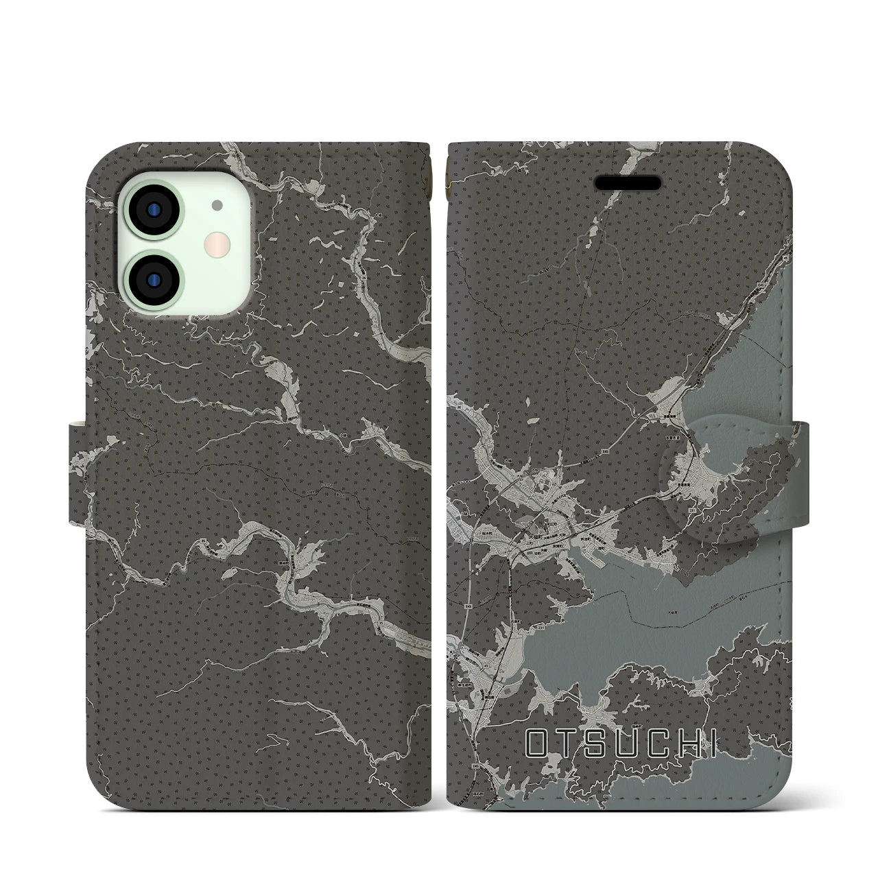 【大槌(岩手県)】地図柄iPhoneケース(手帳タイプ)