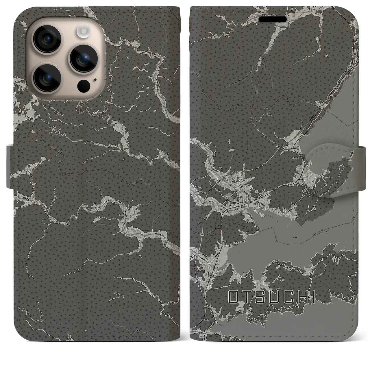 【大槌(岩手県)】地図柄iPhoneケース(手帳タイプ)