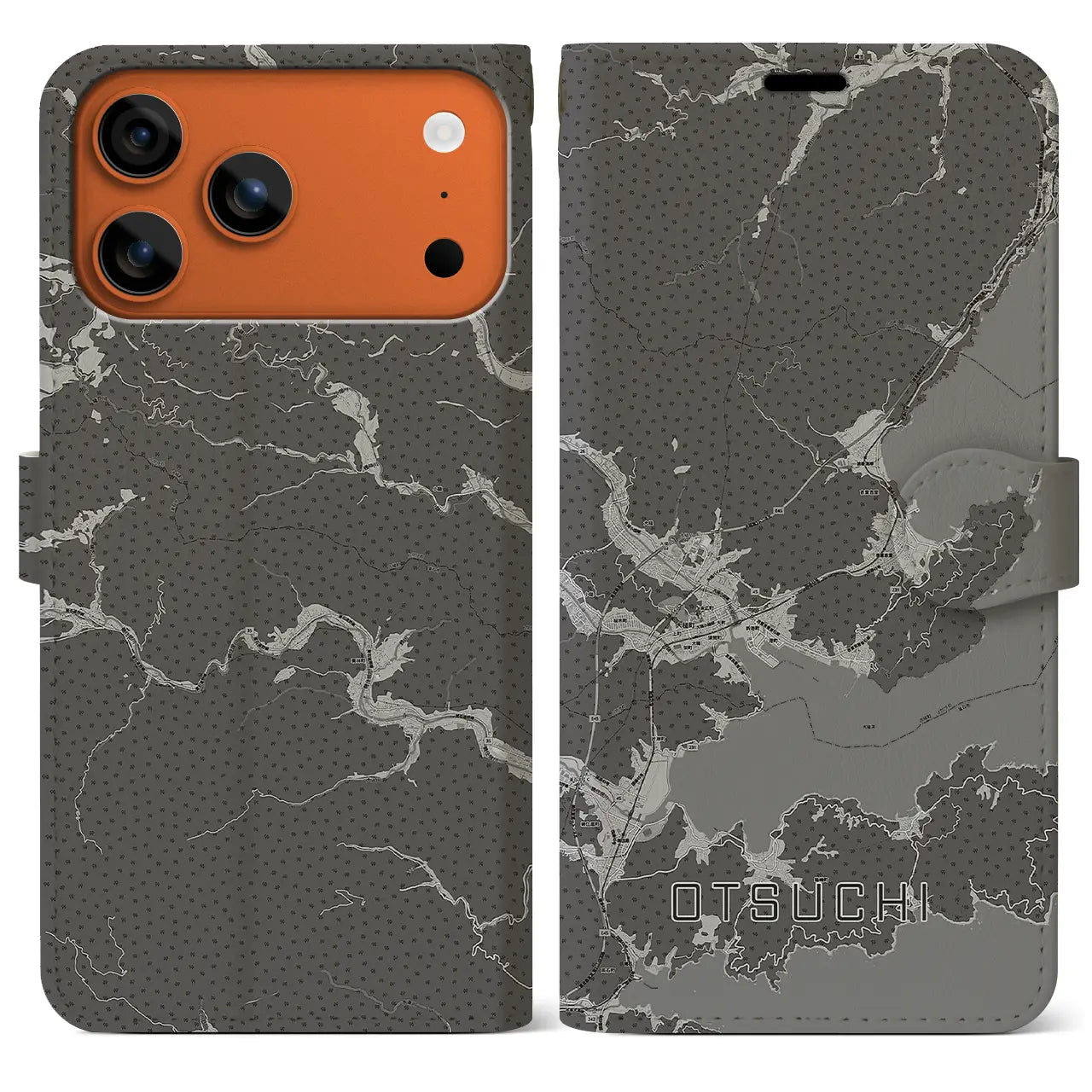 【大槌(岩手県)】地図柄iPhoneケース(手帳タイプ)