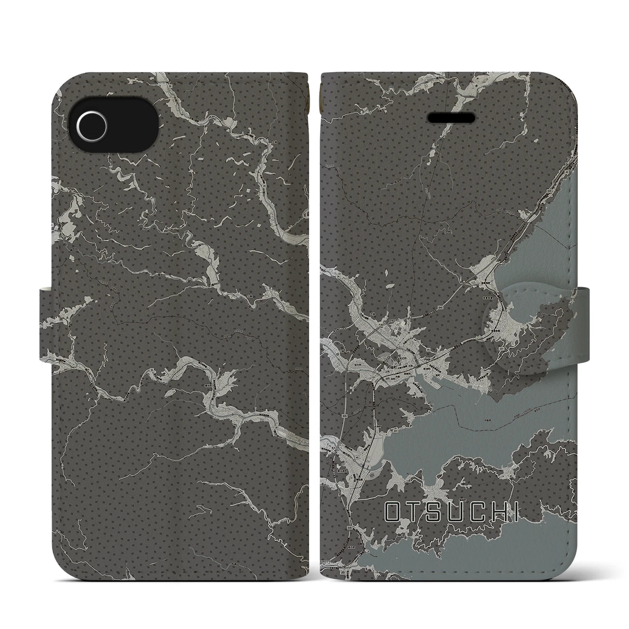 【大槌(岩手県)】地図柄iPhoneケース(手帳タイプ)