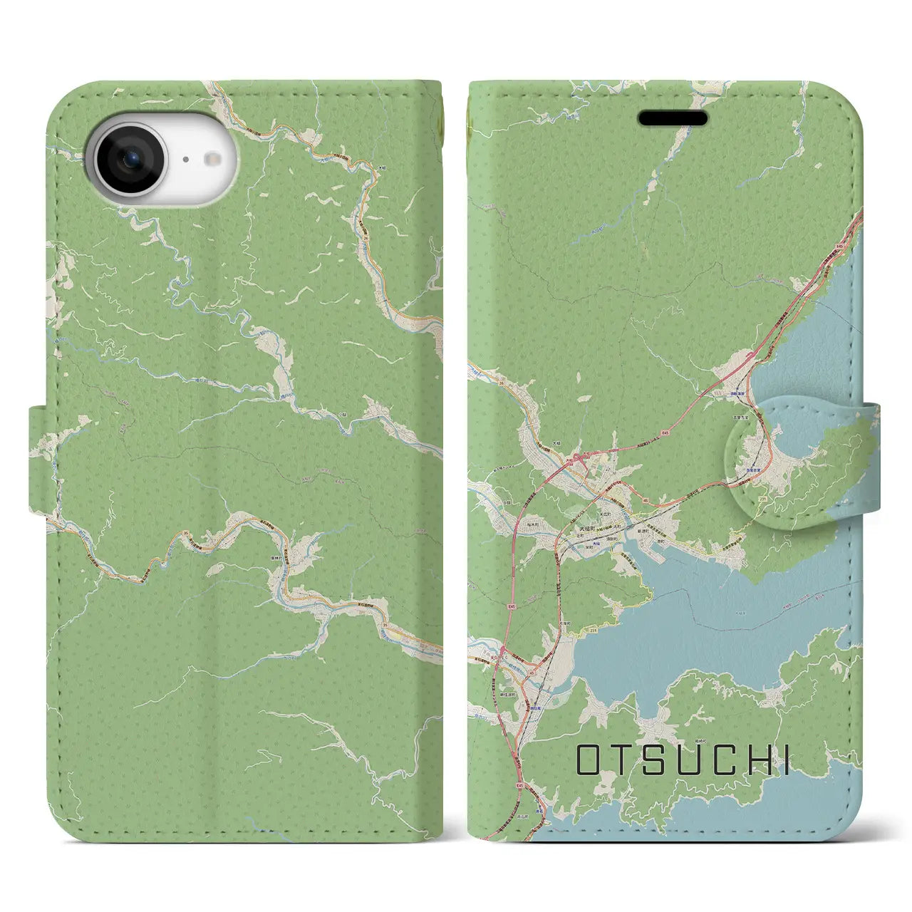 【大槌(岩手県)】地図柄iPhoneケース(手帳タイプ)