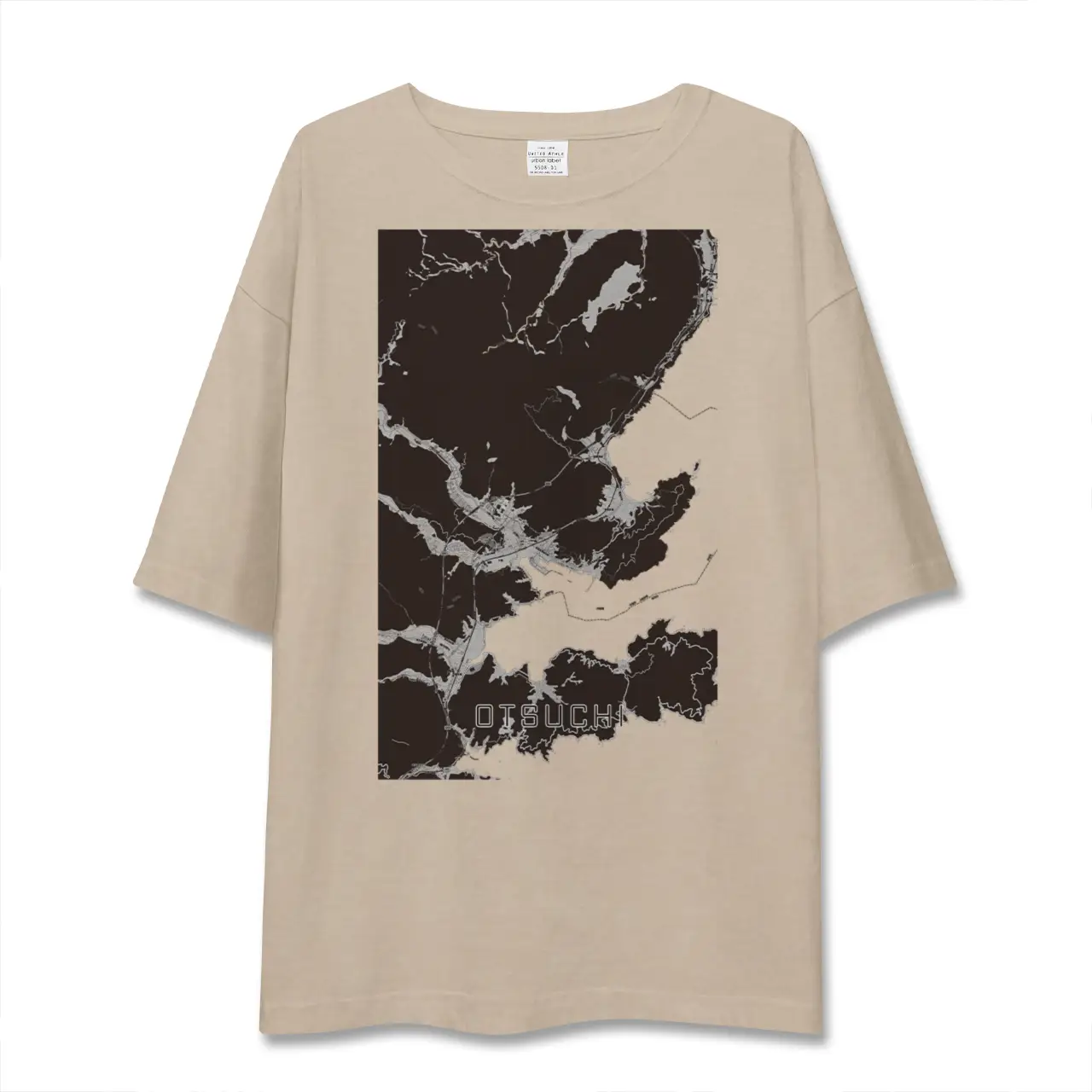 【大槌(岩手県)】地図柄ビッグシルエットTシャツ