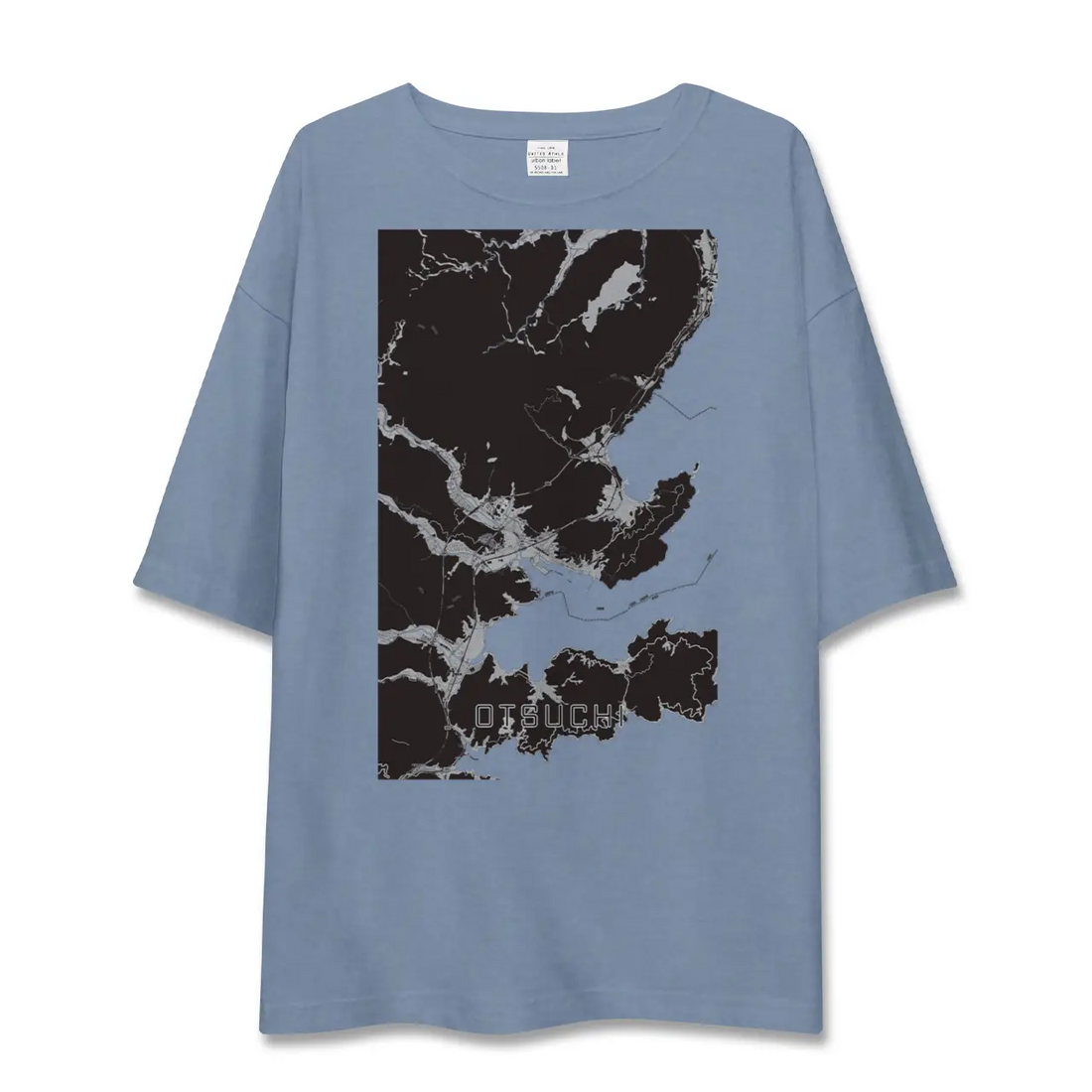 【大槌(岩手県)】地図柄ビッグシルエットTシャツ