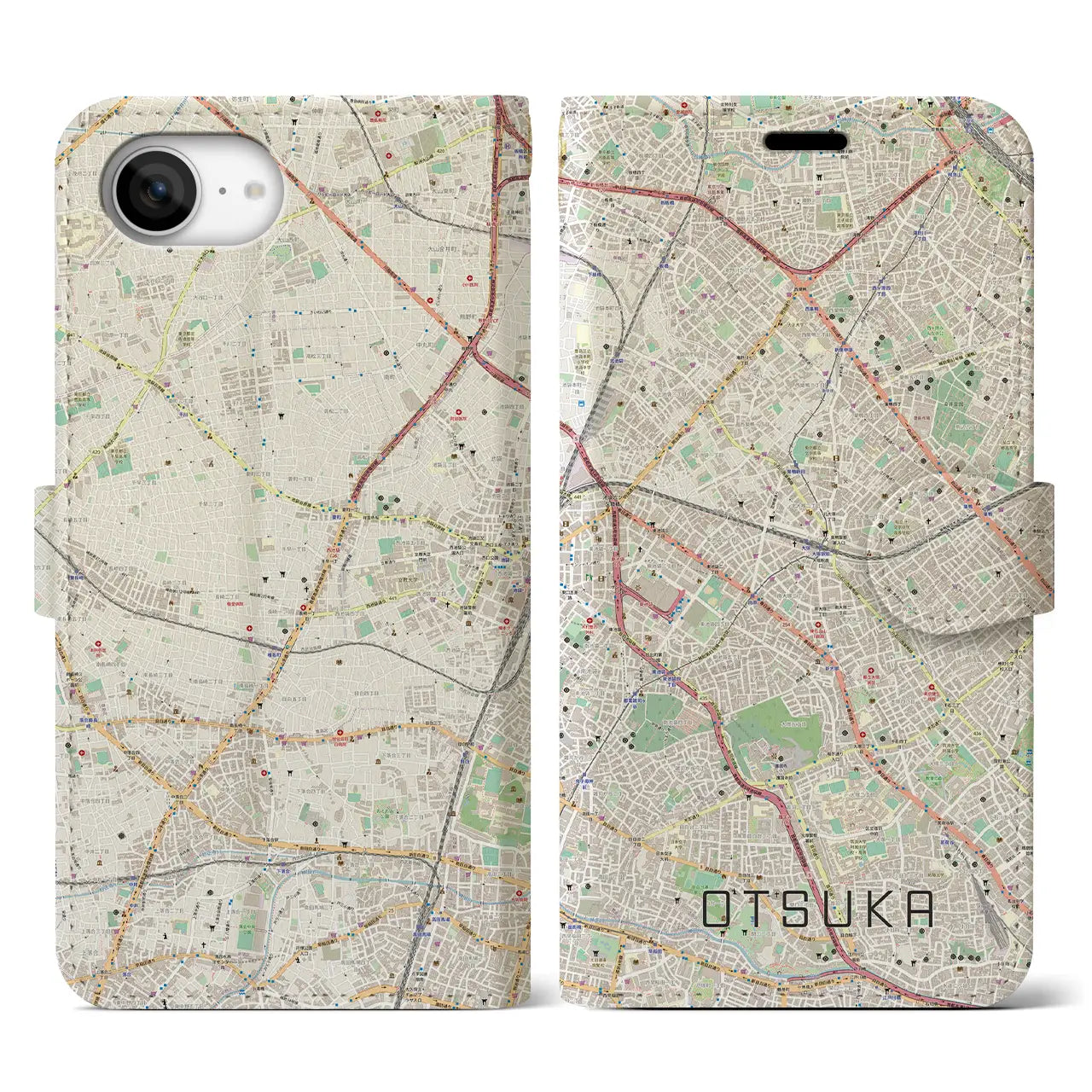 【大塚(東京都)】地図柄iPhoneケース(手帳タイプ)