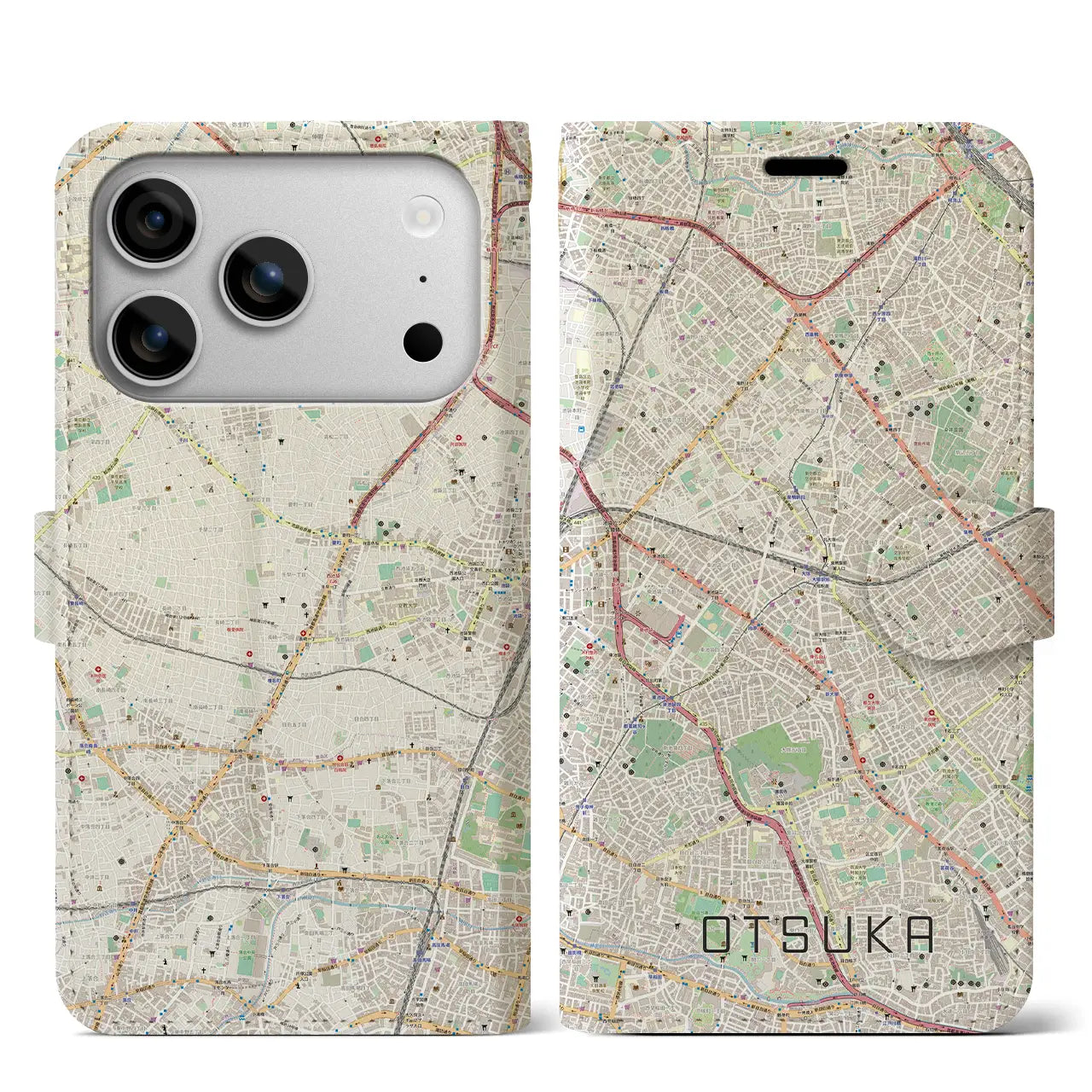 【大塚(東京都)】地図柄iPhoneケース(手帳タイプ)