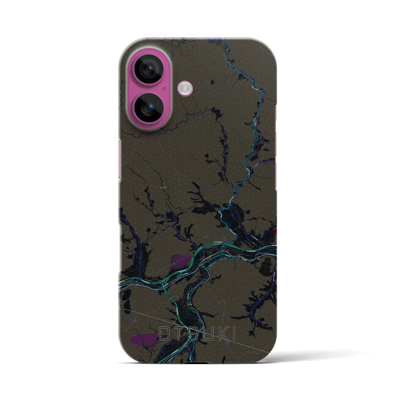 【大月(山梨県)】地図柄iPhoneケース(バックカバータイプ)