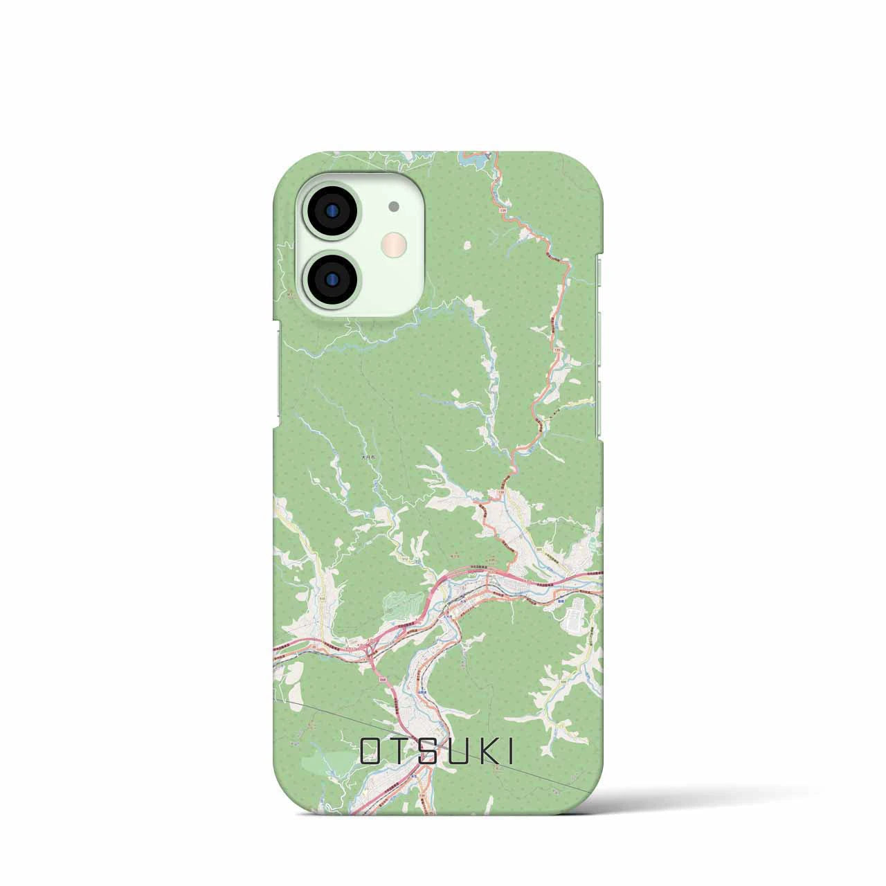 【大月(山梨県)】地図柄iPhoneケース(バックカバータイプ)