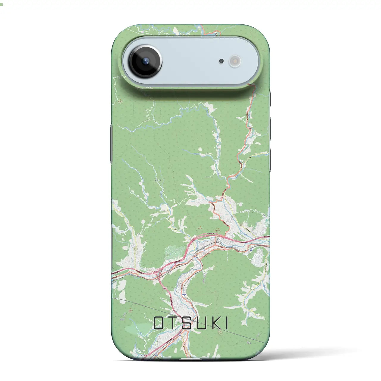 【大月(山梨県)】地図柄iPhoneケース(バックカバータイプ)