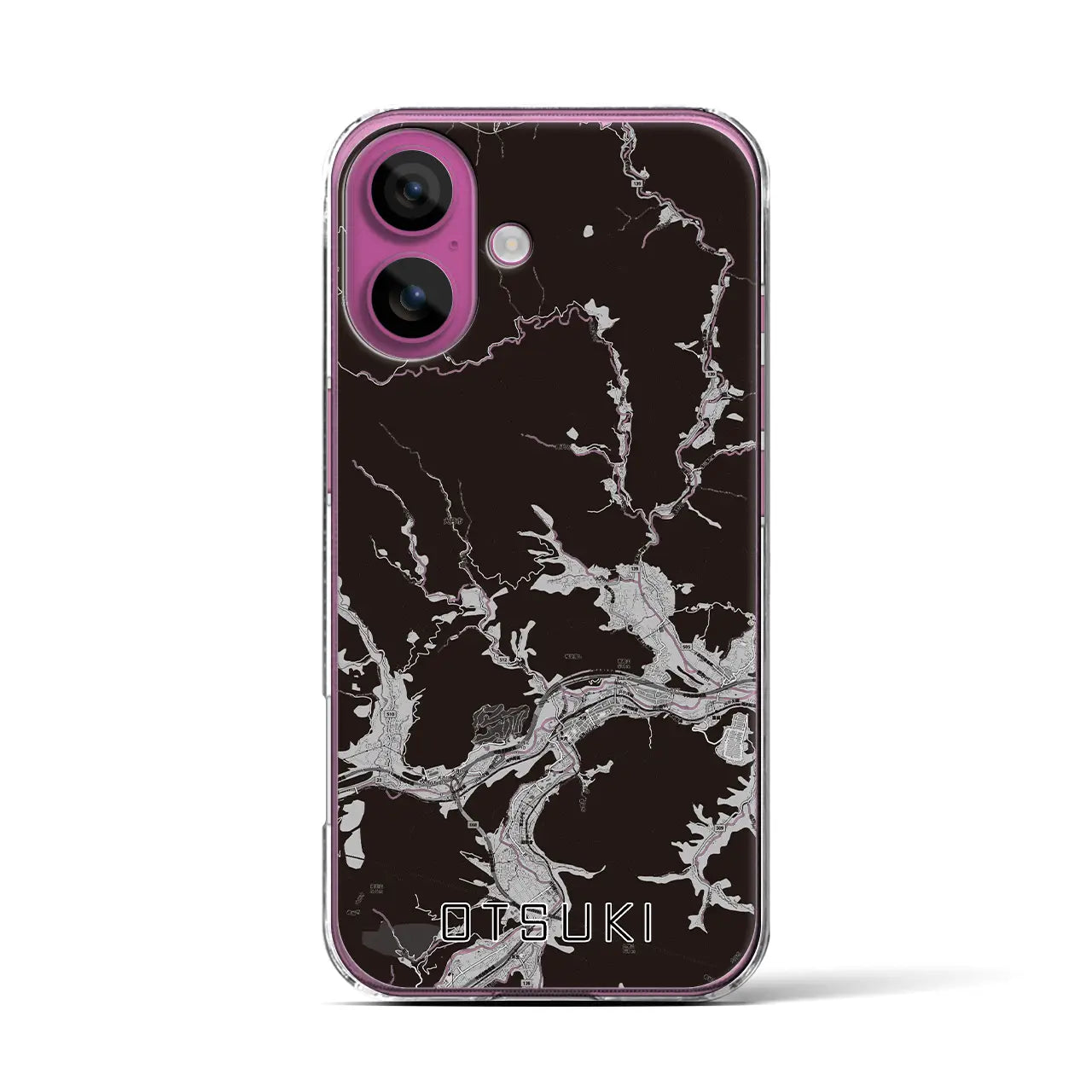 【大月(山梨県)】地図柄iPhoneケース(クリアタイプ)