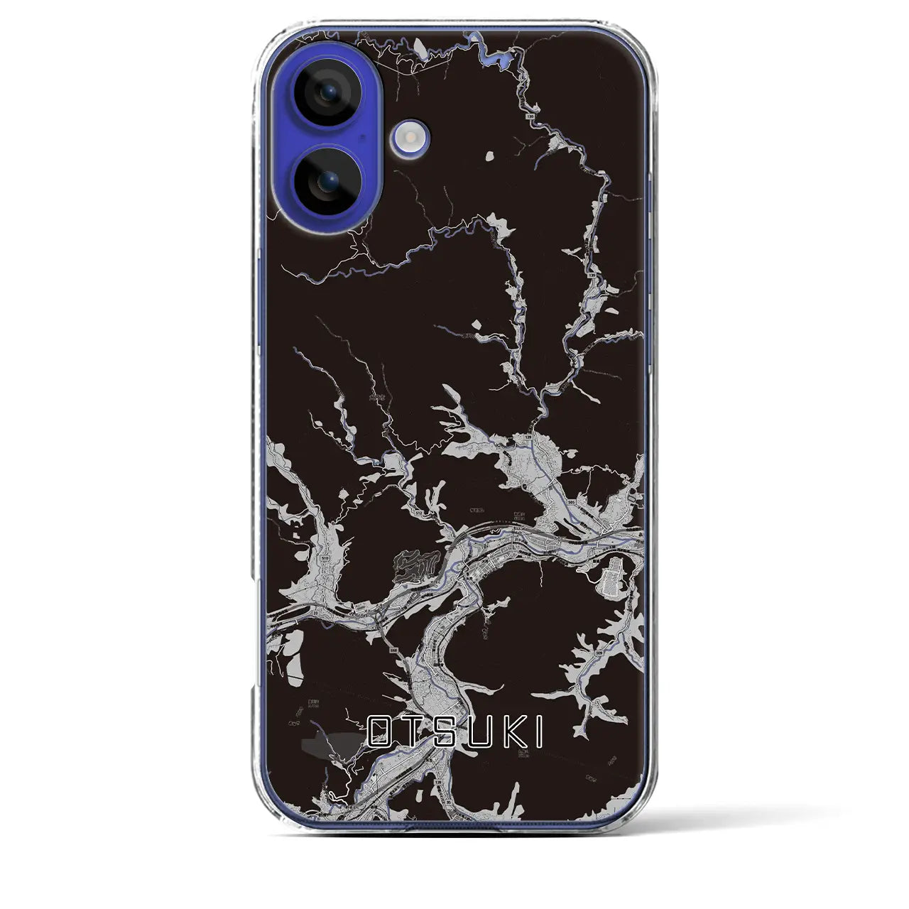 【大月(山梨県)】地図柄iPhoneケース(クリアタイプ)