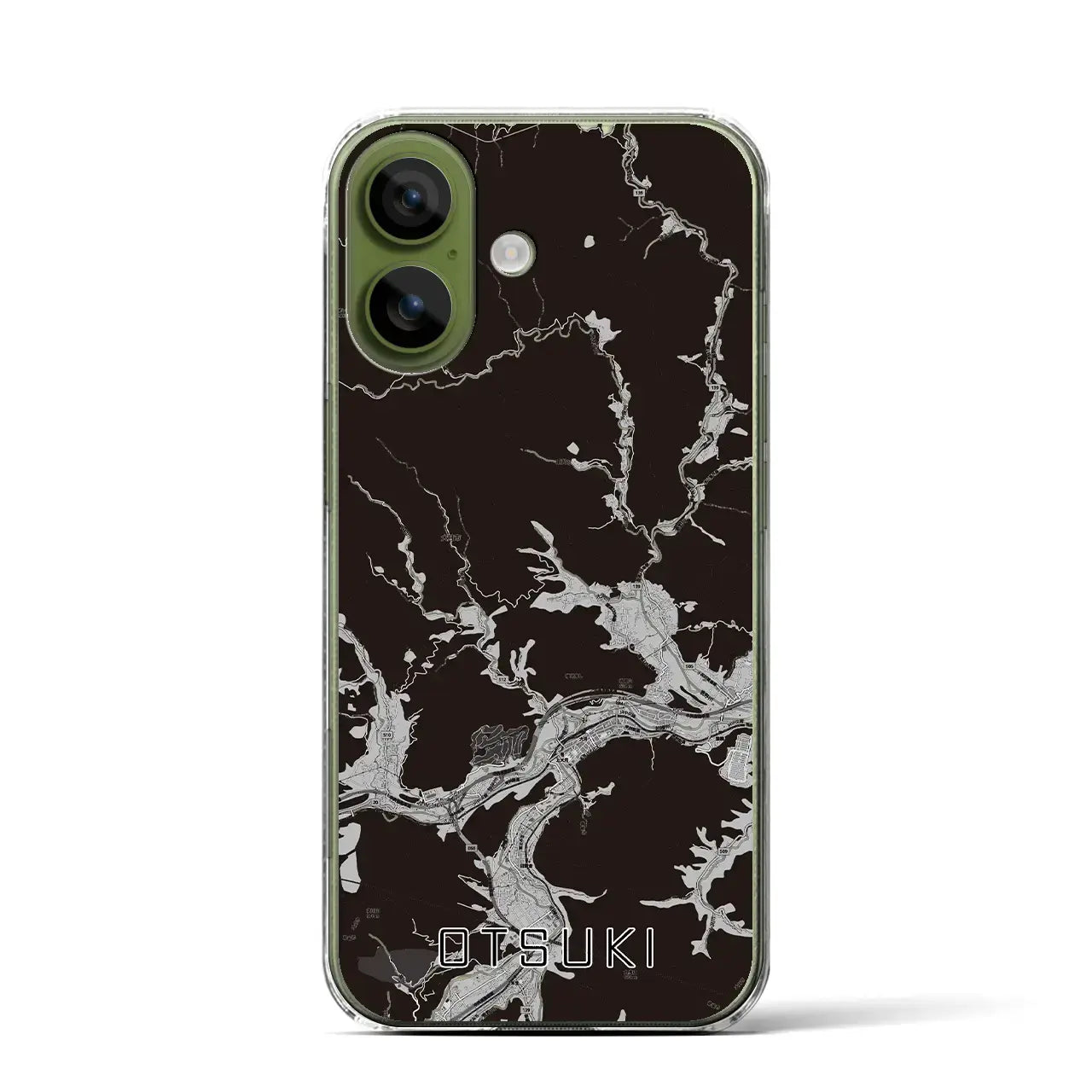 【大月(山梨県)】地図柄iPhoneケース(クリアタイプ)