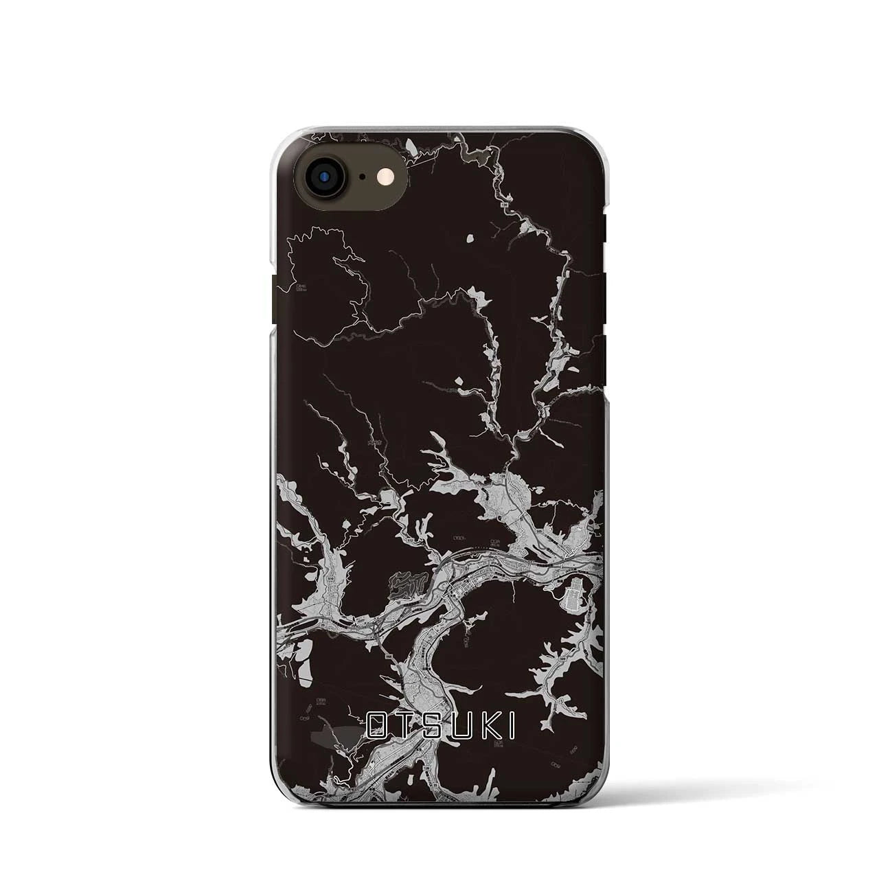 【大月(山梨県)】地図柄iPhoneケース(クリアタイプ)