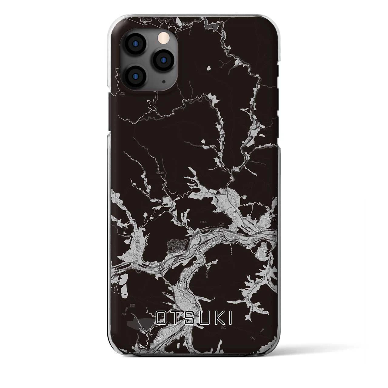 【大月(山梨県)】地図柄iPhoneケース(クリアタイプ)