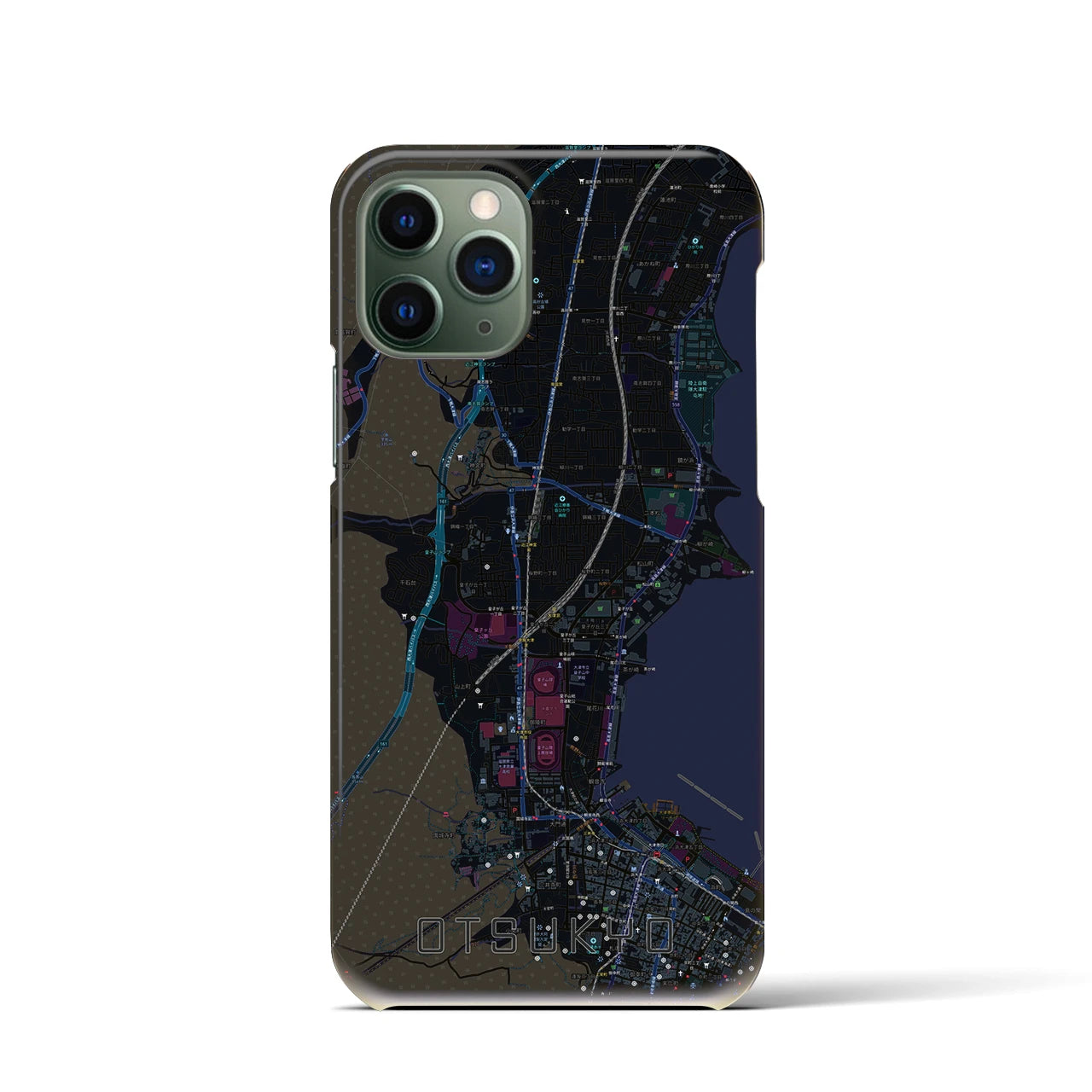 【大津京(滋賀県)】地図柄iPhoneケース(バックカバータイプ)