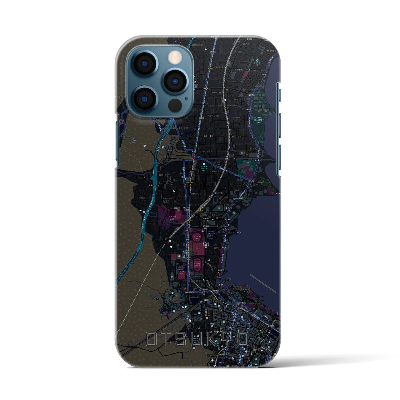 【大津京(滋賀県)】地図柄iPhoneケース(バックカバータイプ)