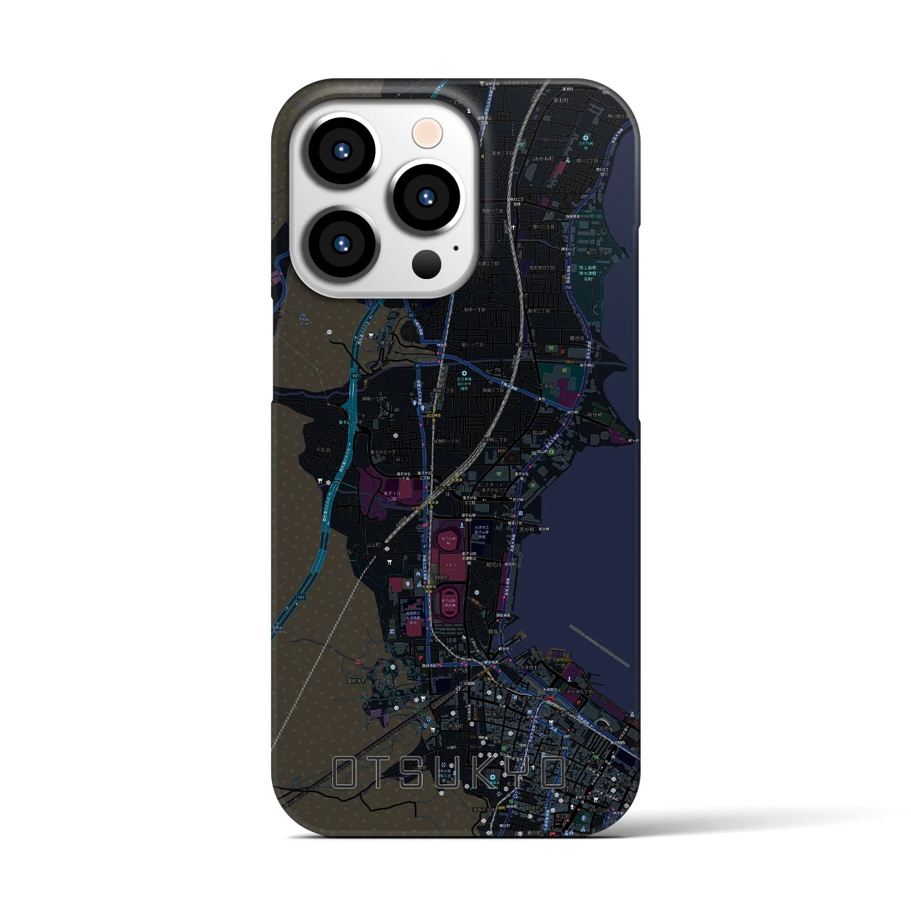 【大津京(滋賀県)】地図柄iPhoneケース(バックカバータイプ)
