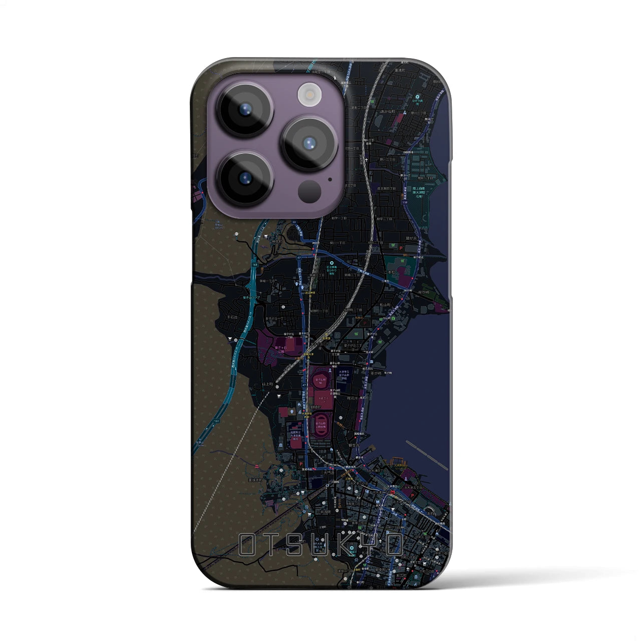 【大津京(滋賀県)】地図柄iPhoneケース(バックカバータイプ)