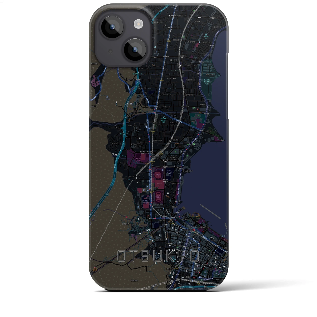 【大津京(滋賀県)】地図柄iPhoneケース(バックカバータイプ)