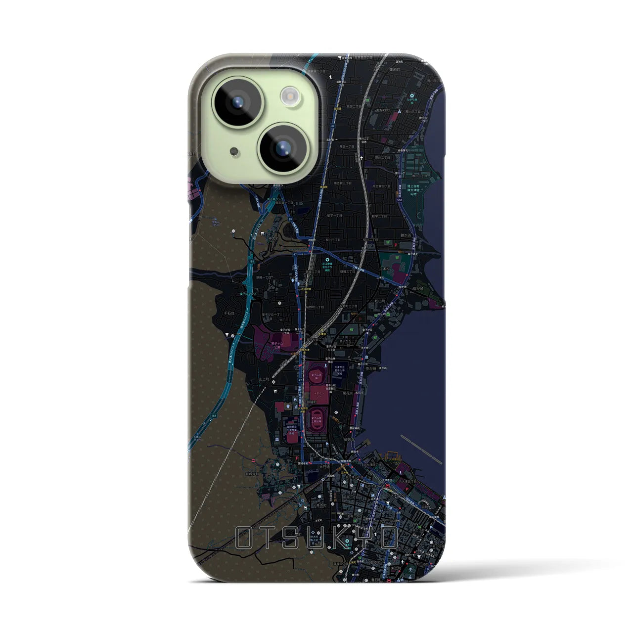 【大津京(滋賀県)】地図柄iPhoneケース(バックカバータイプ)