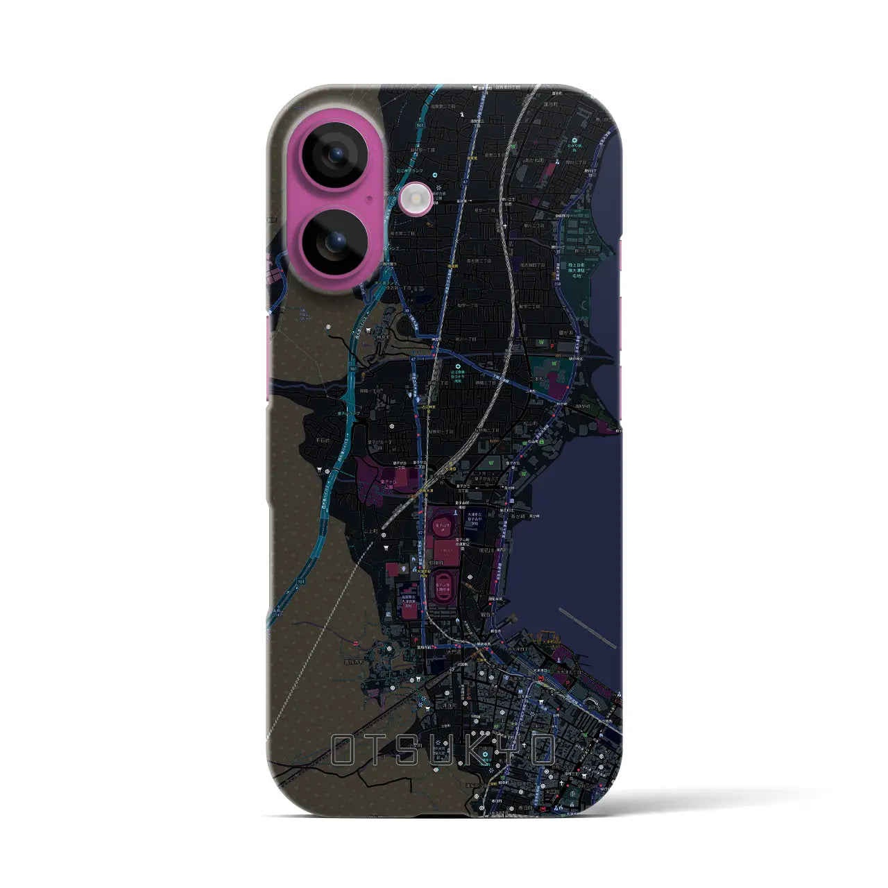 【大津京(滋賀県)】地図柄iPhoneケース(バックカバータイプ)