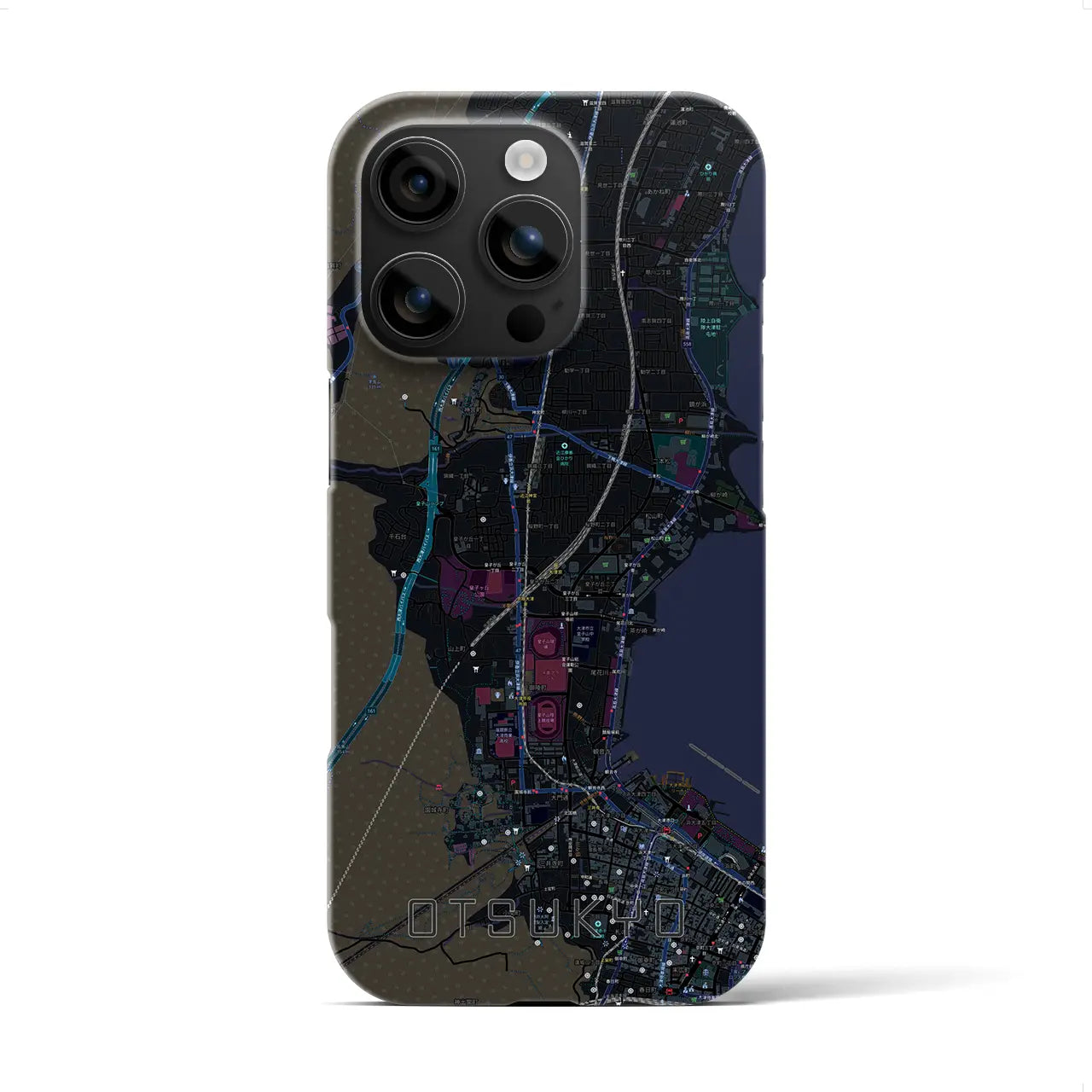 【大津京(滋賀県)】地図柄iPhoneケース(バックカバータイプ)