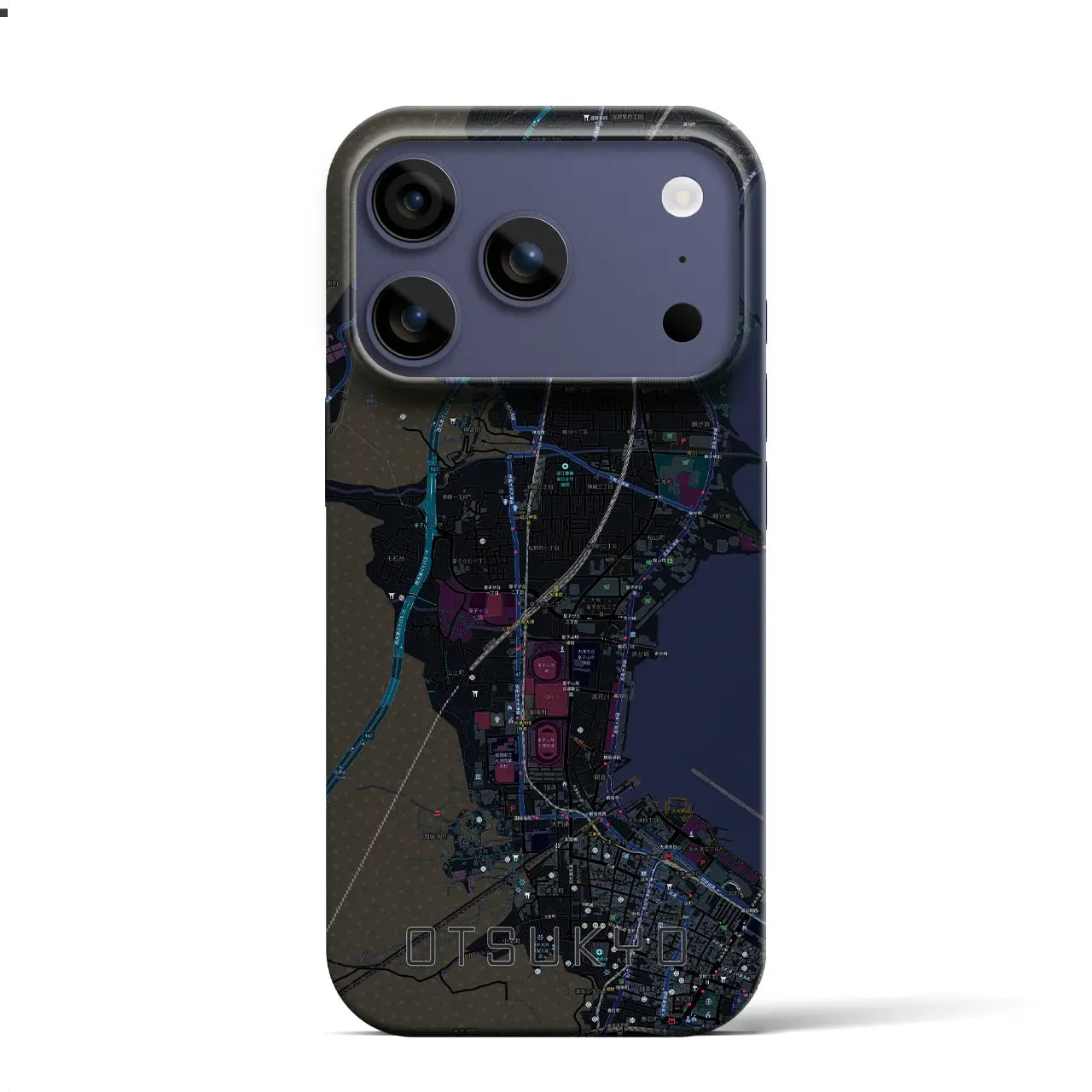 【大津京(滋賀県)】地図柄iPhoneケース(バックカバータイプ)