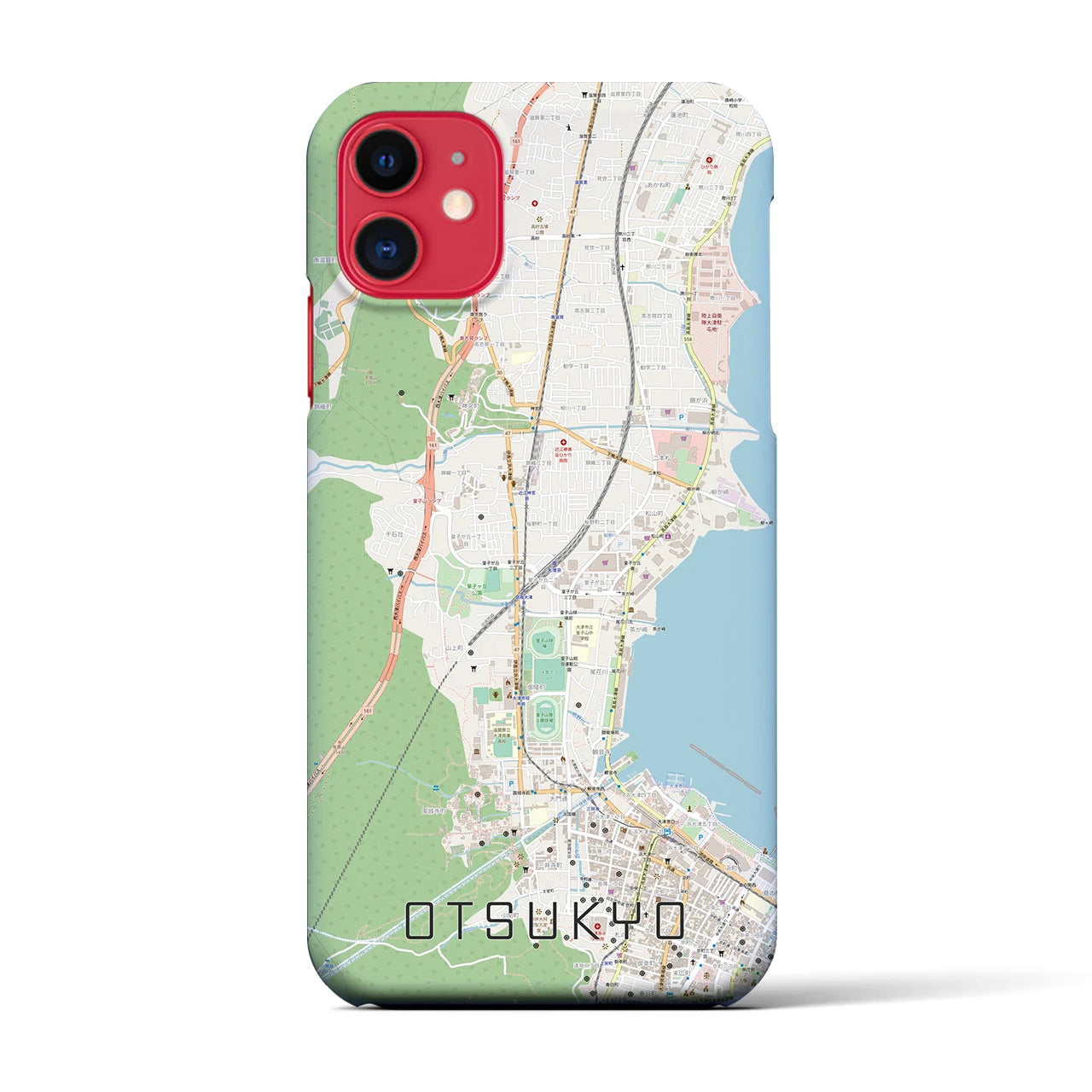 【大津京(滋賀県)】地図柄iPhoneケース(バックカバータイプ)