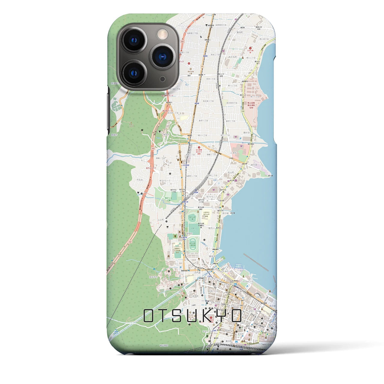 【大津京(滋賀県)】地図柄iPhoneケース(バックカバータイプ)