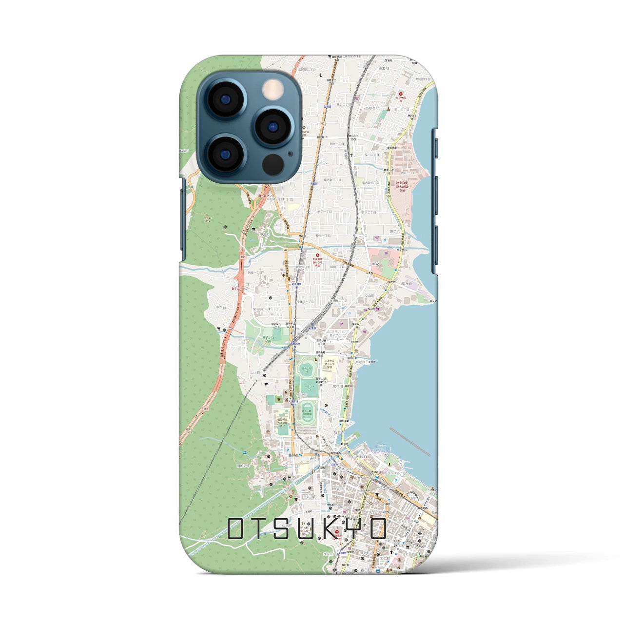 【大津京(滋賀県)】地図柄iPhoneケース(バックカバータイプ)