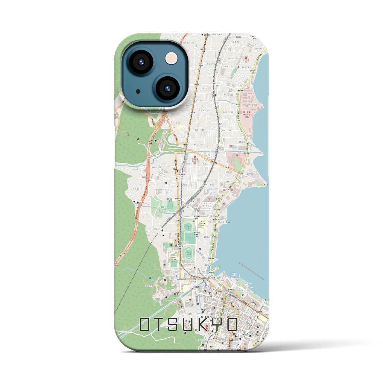 【大津京(滋賀県)】地図柄iPhoneケース(バックカバータイプ)
