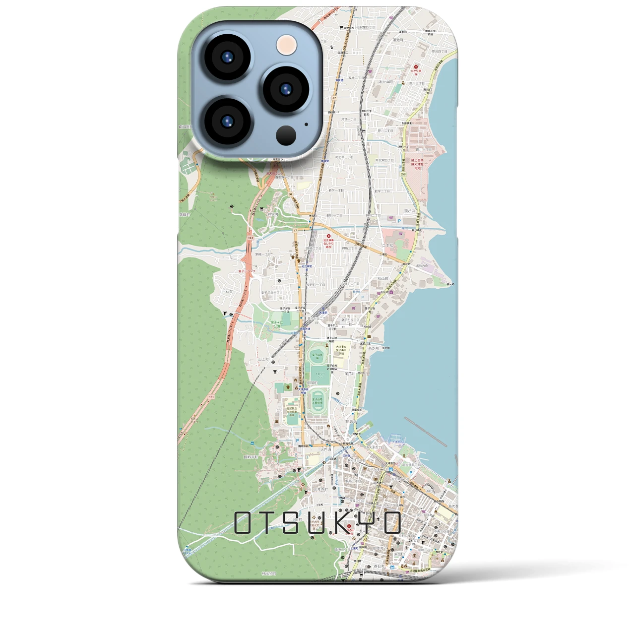 【大津京(滋賀県)】地図柄iPhoneケース(バックカバータイプ)