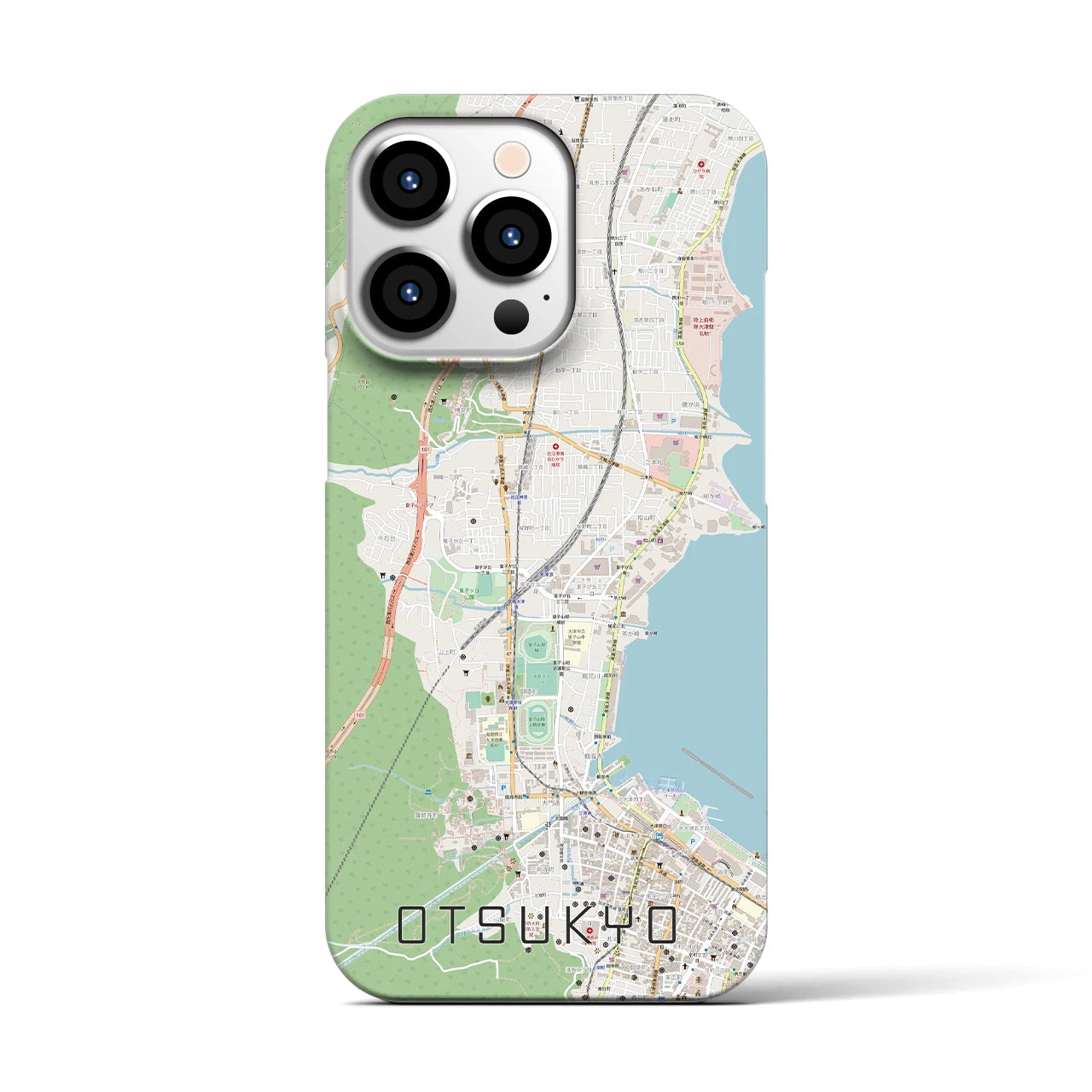 【大津京(滋賀県)】地図柄iPhoneケース(バックカバータイプ)