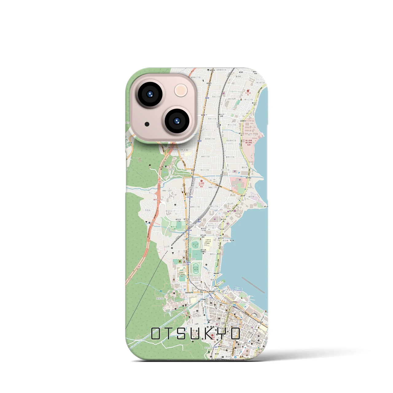 【大津京(滋賀県)】地図柄iPhoneケース(バックカバータイプ)