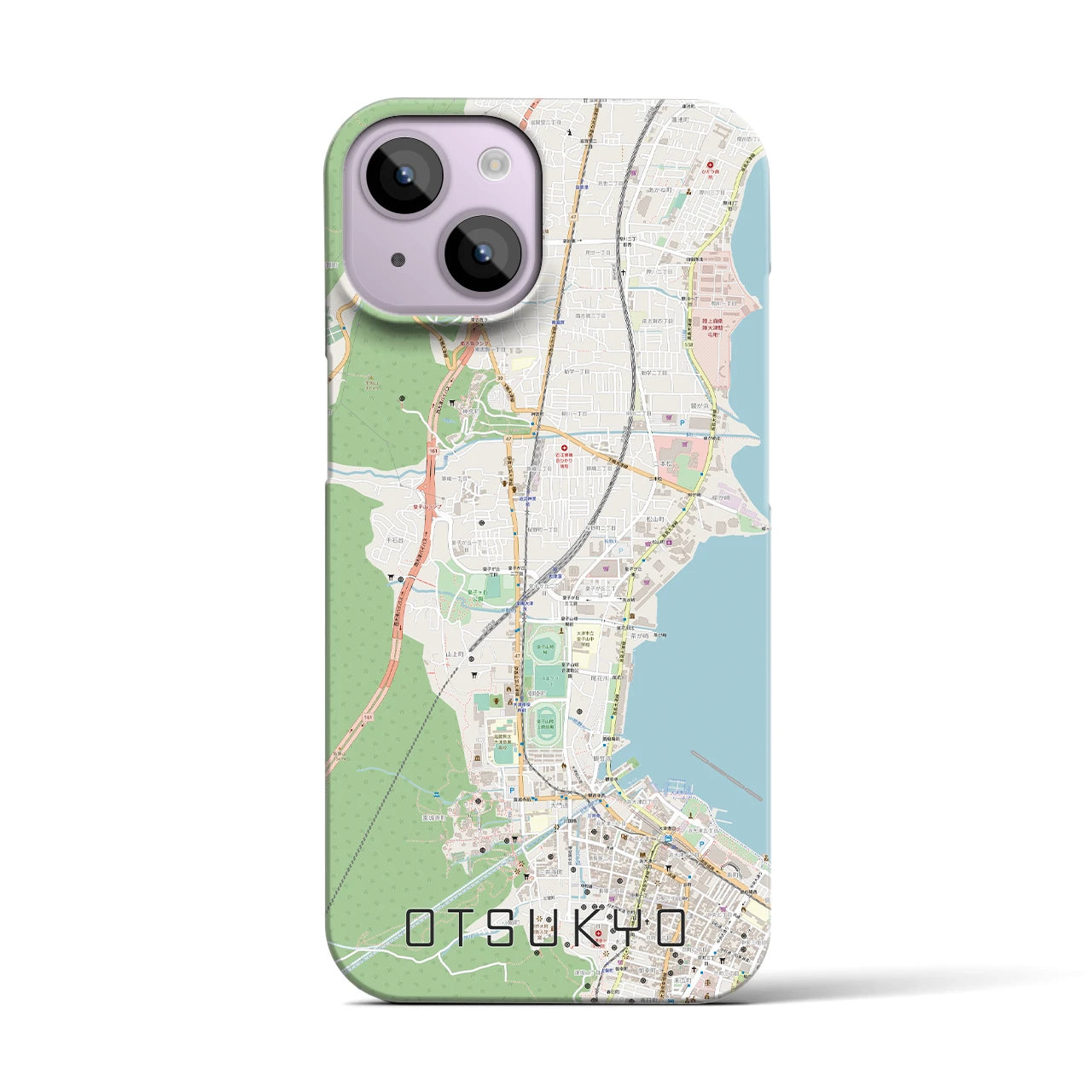 【大津京(滋賀県)】地図柄iPhoneケース(バックカバータイプ)