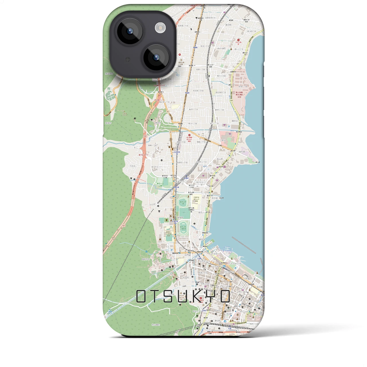 【大津京(滋賀県)】地図柄iPhoneケース(バックカバータイプ)